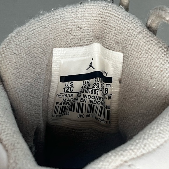 Jordan 12 Retro Desert Sand Little Kids 510816-001 Purple Shoes Youth Size 12C - Picture 7 of 9